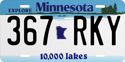 MN license plate 367RKY