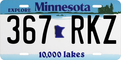 MN license plate 367RKZ