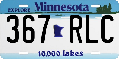 MN license plate 367RLC
