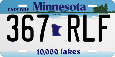 MN license plate 367RLF
