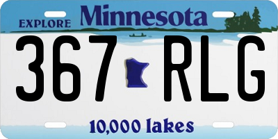 MN license plate 367RLG