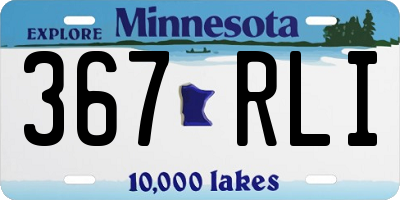 MN license plate 367RLI