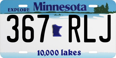 MN license plate 367RLJ