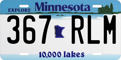 MN license plate 367RLM