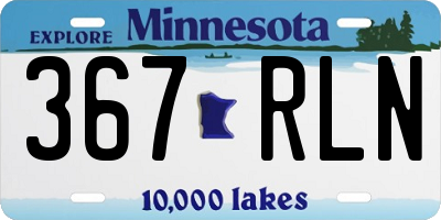 MN license plate 367RLN