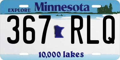 MN license plate 367RLQ