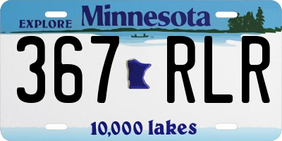 MN license plate 367RLR