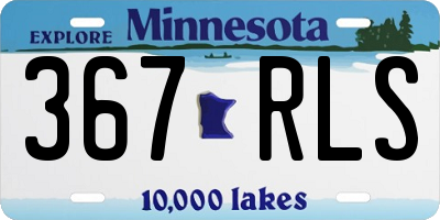 MN license plate 367RLS