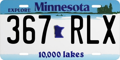 MN license plate 367RLX