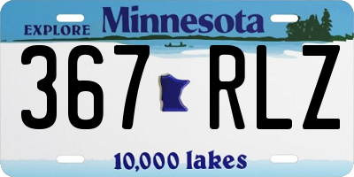 MN license plate 367RLZ