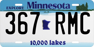 MN license plate 367RMC