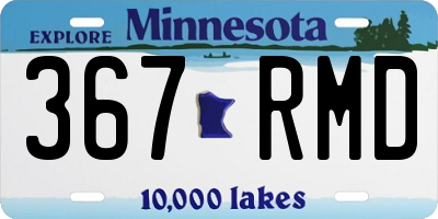 MN license plate 367RMD