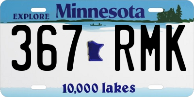 MN license plate 367RMK