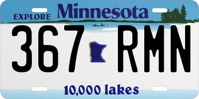 MN license plate 367RMN