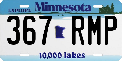 MN license plate 367RMP