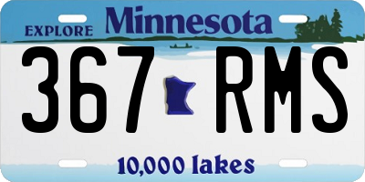 MN license plate 367RMS