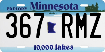 MN license plate 367RMZ