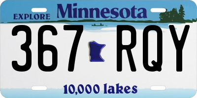 MN license plate 367RQY