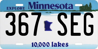 MN license plate 367SEG