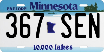 MN license plate 367SEN