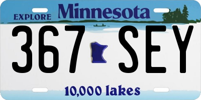 MN license plate 367SEY
