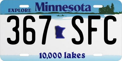 MN license plate 367SFC