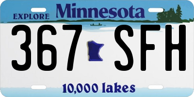 MN license plate 367SFH