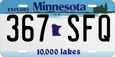 MN license plate 367SFQ