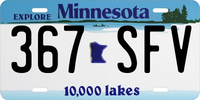MN license plate 367SFV