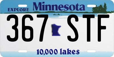 MN license plate 367STF