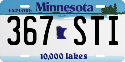 MN license plate 367STI
