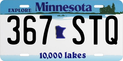 MN license plate 367STQ
