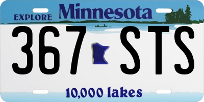 MN license plate 367STS