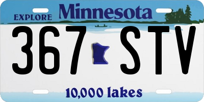 MN license plate 367STV