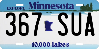 MN license plate 367SUA