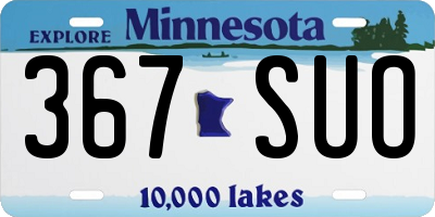 MN license plate 367SUO