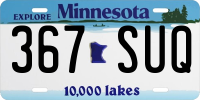 MN license plate 367SUQ