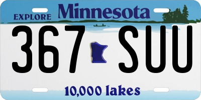 MN license plate 367SUU