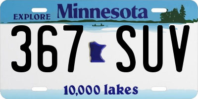 MN license plate 367SUV