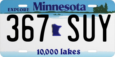 MN license plate 367SUY