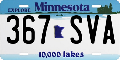 MN license plate 367SVA