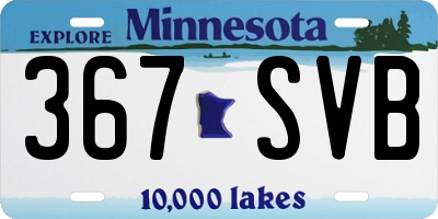 MN license plate 367SVB