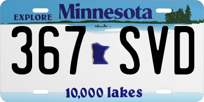 MN license plate 367SVD