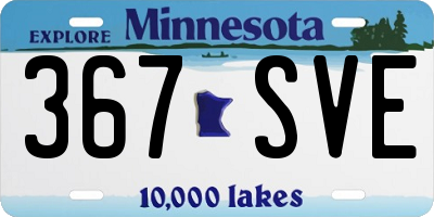 MN license plate 367SVE