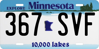 MN license plate 367SVF