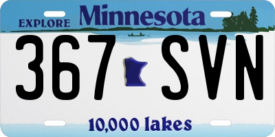 MN license plate 367SVN
