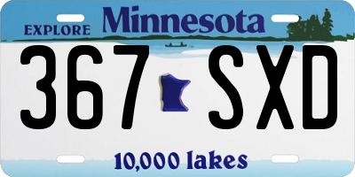 MN license plate 367SXD