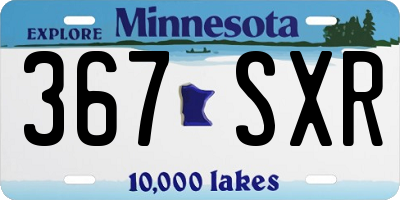 MN license plate 367SXR