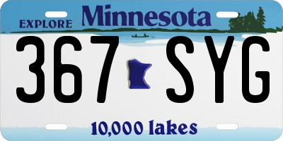 MN license plate 367SYG