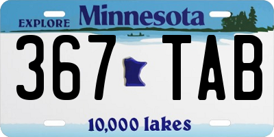MN license plate 367TAB